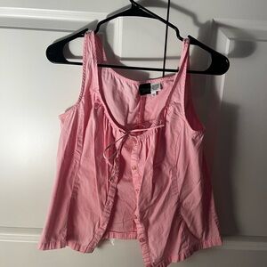 Chic Pink Button-Down Camisole